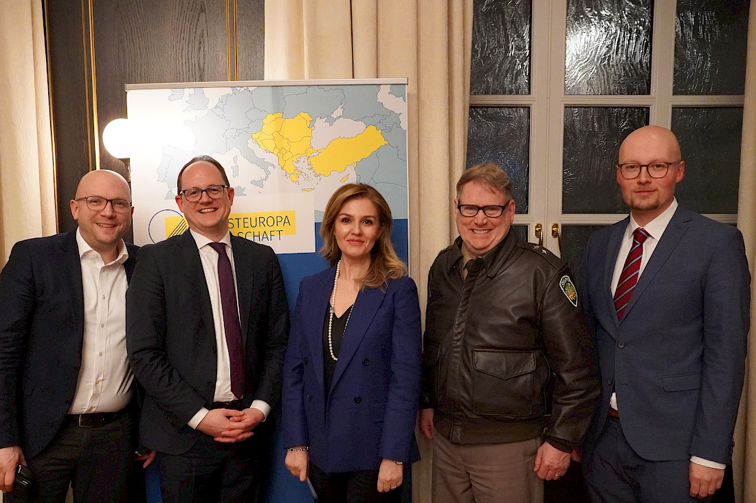 From left, M. Sarrazin, J. Fleck, V. Zeneli, Major General M. J. Van Wagenen, Ch. Hagemann